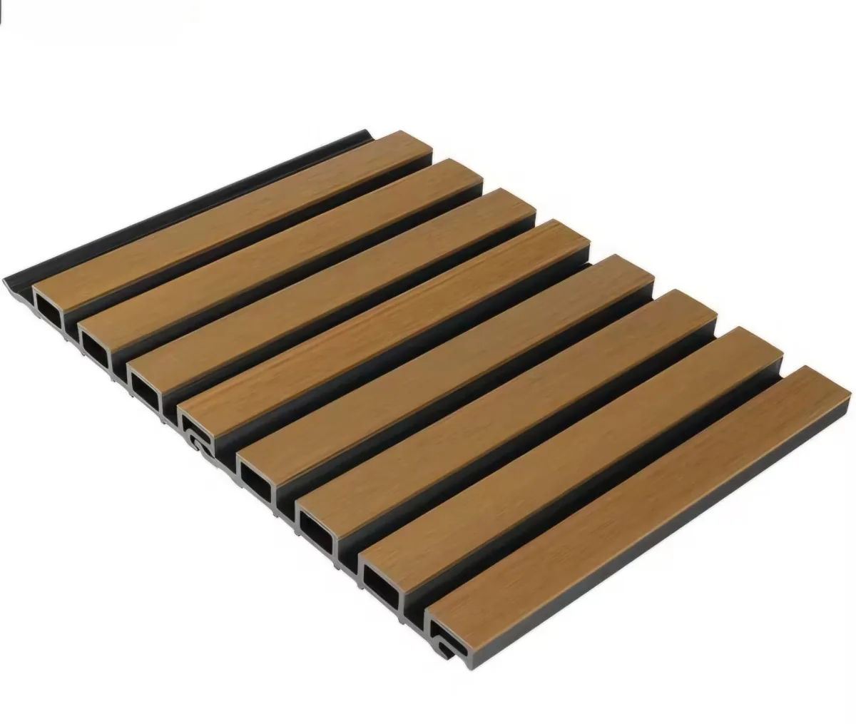 Single-Sided Composite Cladding — Teak + Black — Composite cladding DECNO