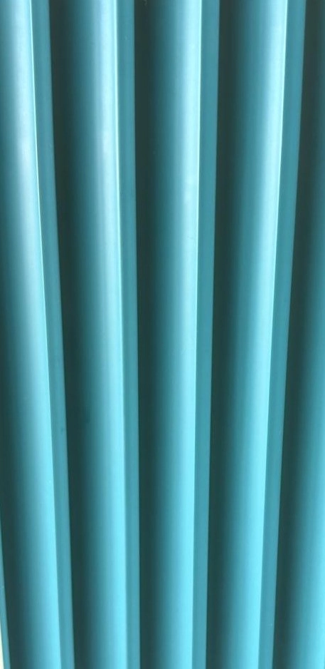 Concave PVC Wall Boards in Turquoise Blue — Concave Board KX-10 — Concave boards — Concave Board DECNO