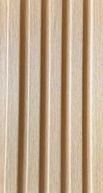 Natural Blond Oak Wood-Effect Slat Wall Boards — Slat Board KM-9 — Wall slats — Slat Board DECNO