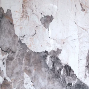 Panneau Mural SPC Imitation Marbre Blanc Nuages Gris et Veines Noires — Sheet Board SS014 | 2900 × 1200 × 8 mm